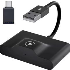 适苹果手机carplay原车有线转无线智能AI BOX盒子车载2合1转接线